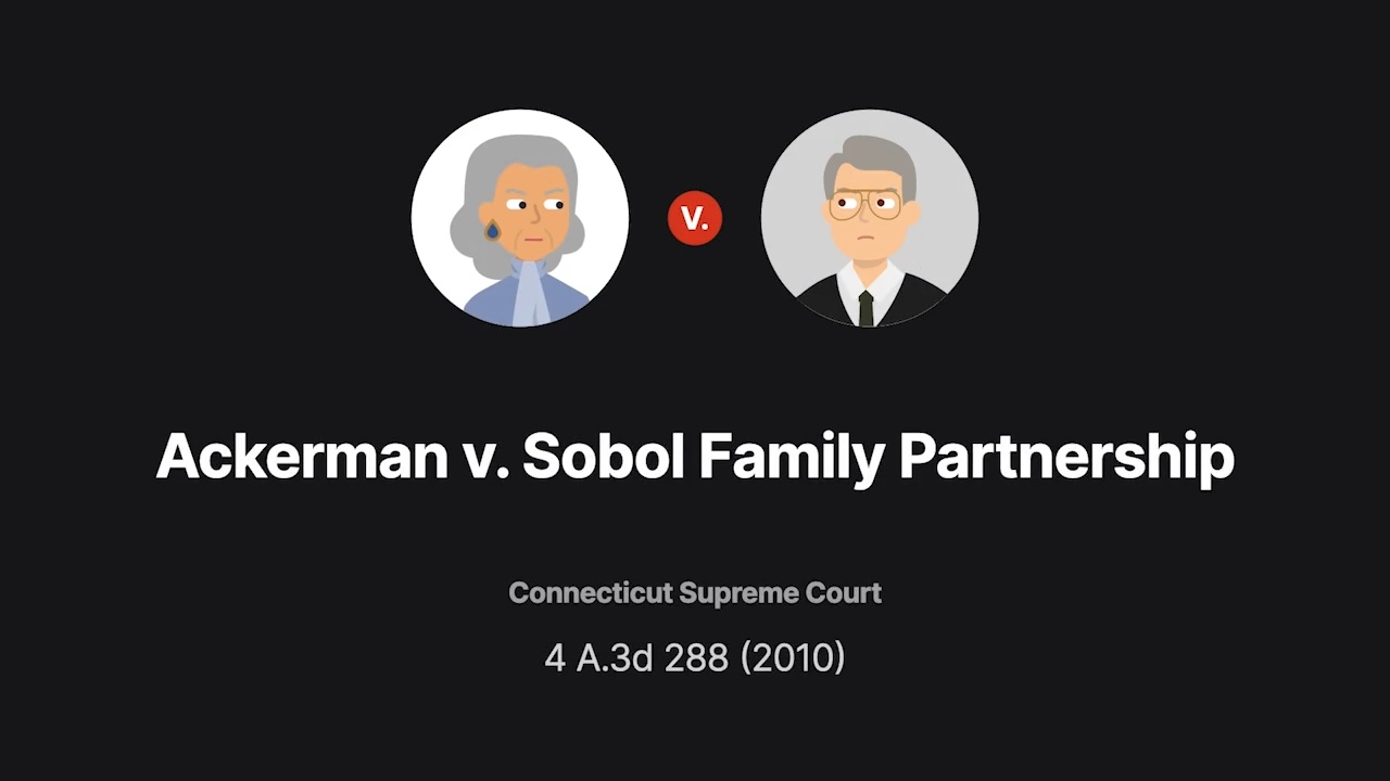 Ackerman v. sobol family partnership