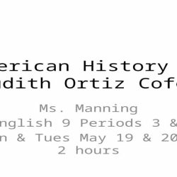 American history by judith ortiz cofer theme