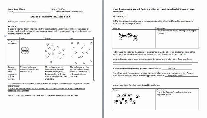 Chemistry i worksheet classification of matter and changes