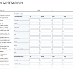 Calculating your net worth worksheet answers chapter 1 lesson 4